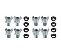 Jnchdghwa 8Sets NPT Air Hose Fitting 2 Lug Universal Coupling Chicago Fitting for Female and Male End (Male End,3/4Inch)