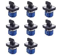 Jnchdghwa 8X 8 Terminals 5 Positions Master Control Rotary Cam Switch 20A Black+Blue