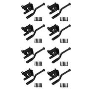 Jnchdghwa 8X Self Locking Gate Automatic Heavy Force Lever Fence Gate Lock for Wood Fence Gate Door Latches Steel Black