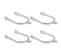 Jnchdghwa Aluminum Alloy for Horseback Riding Cavalry Spurs, 2 Pairs for Equestrian Boots Silver