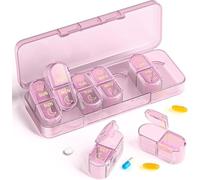 Jnchdghwa AM PM 1 Pc 7 Day for Medication, Vitamins, Supplements Pill Organizer-Weekly Pill Box