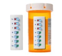 Jnchdghwa Arthritis-Friendly Pill Tracker 2pcs, Reusable for Meds Bottle, Anti-Slide Design, Pill Reminder for Medications