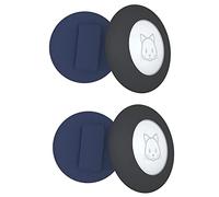 Jnchdghwa Cat Collar Holder, for Air Tag Cat Collar Holder Compatible for GPS Tracker,4Pack Case Cover Black and Blue
