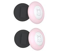 Jnchdghwa Cat Collar Holder, for Air Tag Cat Collar Holder Compatible for GPS Tracker,4Pack Case Cover Black and Pink
