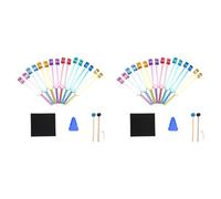Jnchdghwa Chakra Tuning Fork Set, 14 Chakr 2 Soul Purpose Weighted Tuning Forks for Meditation,Yoga, Sound Healing Multicolor