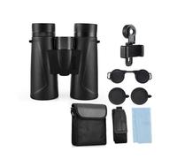 Jnchdghwa Compact 12x42 Waterproof Binocular BAK4 Prism HD Bird Watching for Travel Stargazing Black