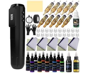 Jnchdghwa Cordless Tattoo Machine for Permanent Makeup Beauty Tool Kit 1600mAh High Capacity Battery Rotaty Pen Kit