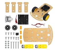 Jnchdghwa DIY Kit for 2WD Smart Robot Car Chassis Featuring Tracing& Remote Control Functionality, Two-Wheel Drive Universal Wheel Assembly for RC Robots