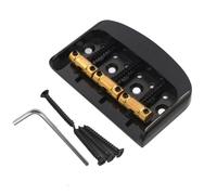Jnchdghwa Electric Guitar Bridge with Brass Saddle Adjustable Edge Binding Fixed Bridge 3x53mm String Space 10.8mm
