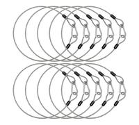 Jnchdghwa for Stage Light Safety Cables 10 Pack 2Ft for DJ for Party Lights, Wire Ropes with Carabiner Lock& Loops