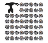 Jnchdghwa Golf Spikes 50 Pieces- Metal Thread 6 Mm, Soft Pins Stud Included, Cleat Spanner for Replacement Golf Cleats