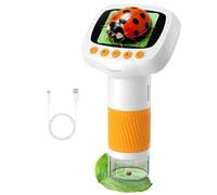 Jnchdghwa Handheld Microscope for Kids 1000X Magnification Mini Portable Pocket Microscope with 2.0" IPS Screen STEM Toy