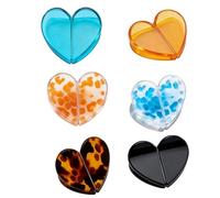 Jnchdghwa Heart-Shaped Magnetic Hair Clip, Square Hair Clips Personalized 6pcs, Sophisticated Design for Birthday Gifts