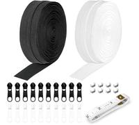 Jnchdghwa Nylon Coil Zipper Repair Kit- 3 Pieces 10 Yards Bulk Includes 20 Pulls& 8 Stoppers-Heavy Duty for Bags for Clothing, Backpacks DIY B