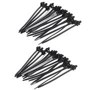 Jnchdghwa Nylon Push Mount Car Dome Cable Zip Tie, 162mm Length, 40 Pcs, Black
