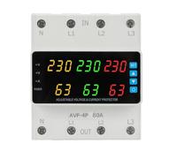 Jnchdghwa Overvoltage/Undervoltage Overcurrent/Phase Loss Protection 3 Phase 220-380v Voltage Relay 80A Changeover Switch Keep