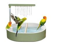 Jnchdghwa Parrot Bird Bathtub Automatic Bath Shower,Large Bird Shower Fountain Indoor Bathtub with Running Water, Includes USB Power Source Contains