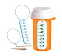 Jnchdghwa Pill Reminder 2 Pack, Reusable Medication Tracker, Works with Most Bottles, Lanyard or Sticker Format