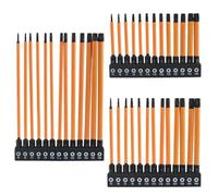 Jnchdghwa S2 Steel Screwdriver Bits Screwdriver Bit Set T5-T40 Solid Plum Bits 75mm 100mm 150mm Bits Magnetic Phosphating Tool Parts Solid Six-Star Bits