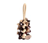 Jnchdghwa Seed Shell Hand Rattle 3 Kinds of 33 Natural Nut Shells Hand Cranked Wind Chime Seed Shell Sound Healing Instrument