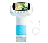 Jnchdghwa STEM Toy for Kids Handheld Microscope 1000X Magnification Mini Portable Pocket Microscope with 2.0" IPS Screen A