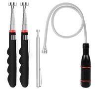 Jnchdghwa Telescoping Magnetic Pickup Tool(4Pcs), 30in Strong Magnets Sticks(40lb Pull Force), Non-Slip Long Extendable Design