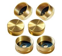 Jnchdghwa Universal for 1 LB Refillable Propane Cylinder Cap 6Pcs Solid Brass with Rubber Washer for Camping RV BBQ Tanks