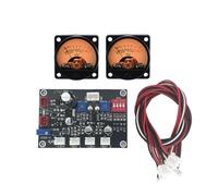 Jnchdghwa VU Meter Driver Board Backlight with 2pcs VU Meters DB Amplifier Chassis Adjustable Panel AC DC 12V-18V Power Supply