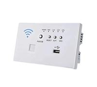 Jnchdghwa Wireless WiFi Router 86-Type Wall-Mounted Home AP Reccessed Panel 220V USB Smart Socket White