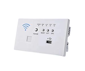 Jnchdghwa Wireless WiFi Router 86-Type Wall-Mounted Home AP Reccessed Panel 220V USB Smart Socket White