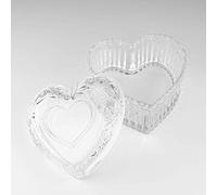 JND Professional Acrylic Liquid Monomer Extra Large Dappen Dish + Lid Glass Crystal Bowl Nail Art Powder Cup (Filigree Heart, 150ml)