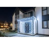 JnDee 1000 LED Fairy String Lights Cold White 100M, Green Wire Low Voltage 31V with 8 Modes Timer Memory 10M Extension Lead Indoor Outdoor Christmas