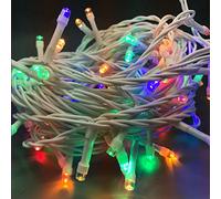 JnDee 200 LED White Cable Mains Powered Fairy Lights for Home Decoration and Interior Designs 20m (200LED, Multi)
