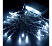 JnDee 4M 40LED White Battery Powered LED Fairy Lights, ON Off Flash Functions, Perfect for Christmas Wedding