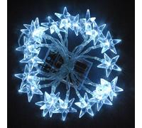 JnDee™ Cool White Blossoms Ball Battery Powered LED Fairy Lights 2M 20LED - ON/Off/Flash Functions, Perfect for Christmas Wedding and Parties