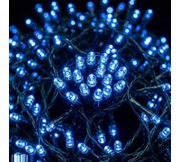JnDee Fairy Net Lights 1.5x2M (5x7ft) 120 LED Blue, 8 Modes with Memory, IP44 Waterproof Outdoor Christmas Lights, 10M Extension Lead, Low Voltage Safe for Kids, Garden Wedding Party Decorations