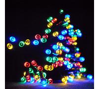 JnDee Multi-Colour Fairy Lights 200 LEDs 20M, 8 Modes Timer Memory Function, 31V Low Voltage Green Wire Christmas String Lights, IP44 Waterproof Indoor Outdoor, 10M Extension Lead, UK Plug