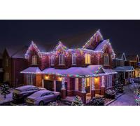JnDee Multi-Colour Fairy Lights 300 LEDs 30M, 8 Modes Timer Memory Function, 31V Low Voltage Green Wire Christmas String Lights, IP44 Waterproof Indoor Outdoor, 10M Extension Lead, UK Plug