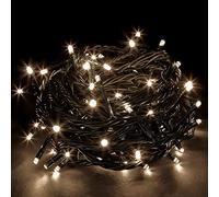 JnDee Safe Voltage 100 Bright LEDs 10M Warm White Christmas Fairy Lights, 8 Modes, Memory/Timer Functions