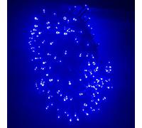 JnDee Safe Voltage 200 Bright LEDs 20M Blue Christmas Fairy Lights, 8 Operation Modes with Memory