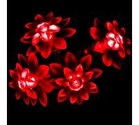 JnDee™ USB Powered 3.5M 20LED RED Double Layer Flowers LED Fairy Lights -Works with Any USB Port on PC, Laptop, Mac, Phone Charger, Perfect for Christmas Wedding