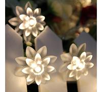 JnDee™ USB Powered 3.5M 20LED Warm White Double Layer Flowers LED Fairy Lights -Works with Any USB Port on PC, Laptop, Mac, Phone Charger, Perfect for Christmas Wedding