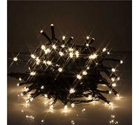 JnDee Warm White Fairy Lights 300 LEDs 30M Green Wire, 8 Modes Timer Memory Function, Low Voltage 31V DC Indoor Outdoor Christmas String Lights with 10M Extension Lead