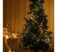 JnDee Warm White Fairy Lights 500 LEDs 50M Green Wire, 8 Modes Timer Memory Function, Low Voltage 31V DC Indoor Outdoor Christmas String Lights with 10M Extension Lead