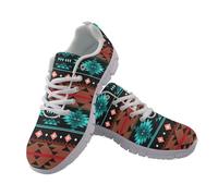 Jndtueit Aztec Tribe Ethnic Style Blue Running Sneakers Non Slip Mesh Driving Exercise Gym Shoes for Women Men