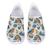 Jndtueit Blue Hummingbird Walking Loafer Lightweight Business Work Shoes Mesh Running Fitness Sneakers for Women Girls Travel Outdoor Shoe