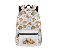 Jndtueit Capybara 17 Inch Kids Backpack for Girls Boys Elementary Middle School Student Daypack Book Blue School Book Bag Lightweight Travel Backpacks for Kids 10-12