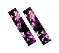 Jndtueit Car Seat Belt Padding,Durable Neoprene Comfort Shoulder Strap Cover Watercolor Butterfly Print Harness Pads 2PCS