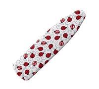 Jndtueit Cartoon Ladybird Homes Replacement Ironing Board Cover & Pad, White 3 Click Buckles for Smooth Iron, Easy Installation