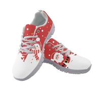 Jndtueit Christmas Snowman Red Athletic Sneakers Fashion Trainers Shoes Running Walk Strap Sneaker for Women Men